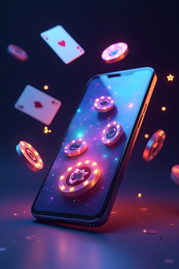 Смартфон с приложением Олимп Казино